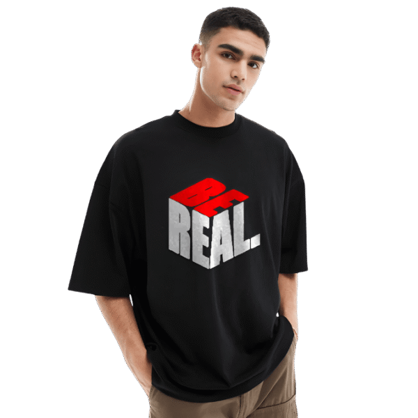 Men's Stylish Drop Shoulder (Black)